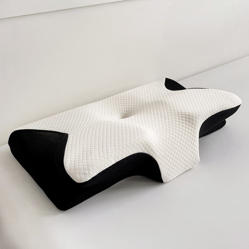 Cross-border Trade Memory Foam Butterfly Pillow Breathable Neck Support Ergonomic Memory Pillow Sleep Cervical Pillow Orthopedic Pillow