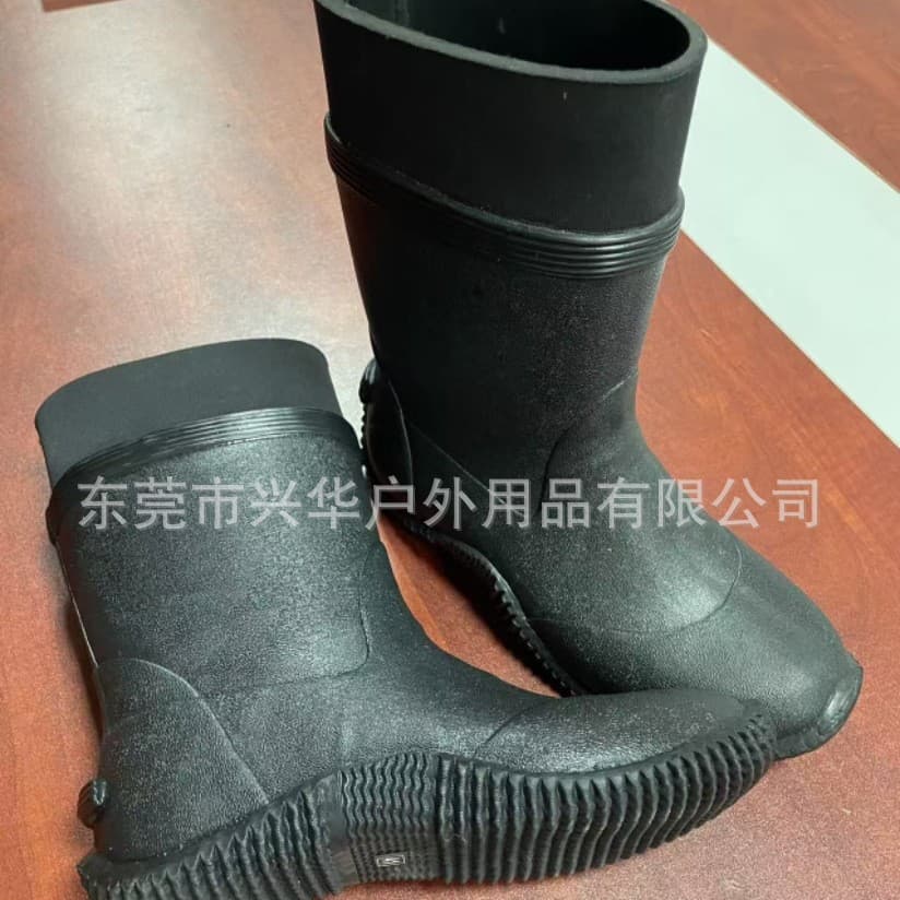 Mid-Calf Rubber Fishing Boots Wading Boots Diving Boots European and American High-Top Stream Trekking Shoes Men's and Women's Niu Bolang