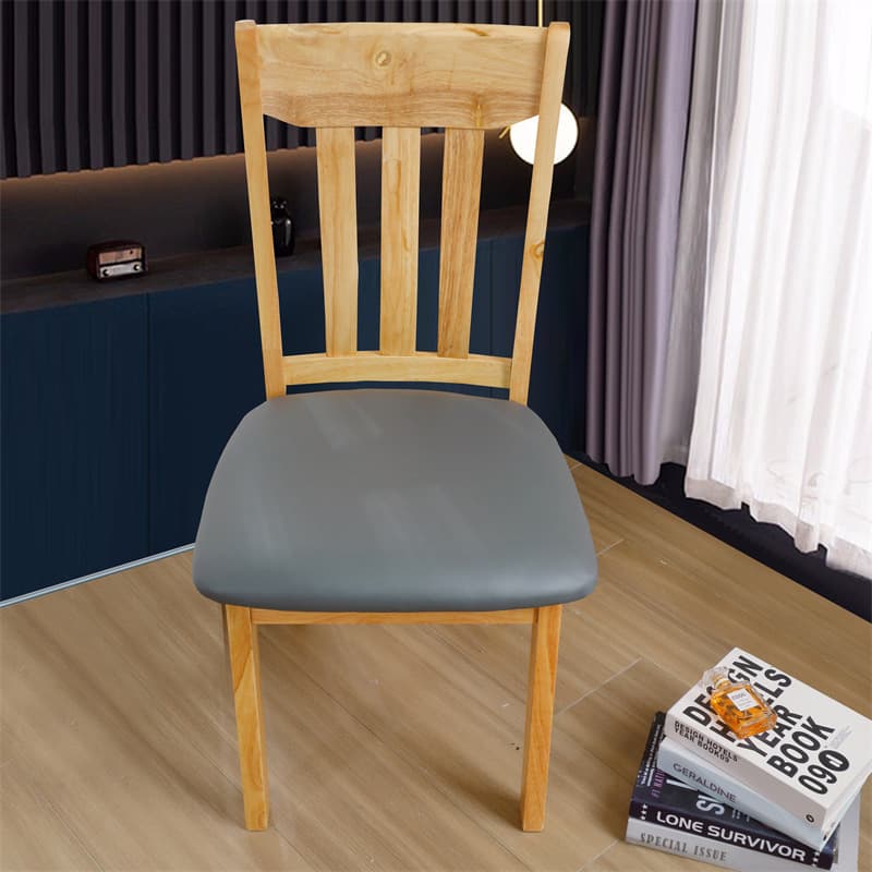 Cross-Border Stretch PU Chair Seat Cover Waterproof Oil-Proof Solid Color Home Hotel Seat Cover Set Chair Cover Seat Cushion Cover