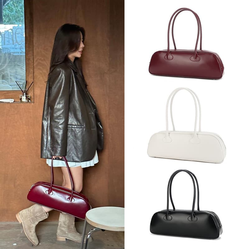 Beer Korean Niche Design Fotts Fotts Handheld Shoulder Bag Large Capacity Cowhide Underarm Bag Baguette Bag for Women