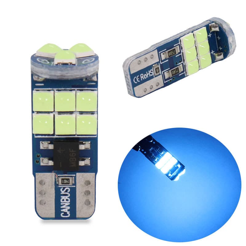 Cross-border hot selling LED width light decoding T10 3030 15SMD car reading light w5w license plate light small light