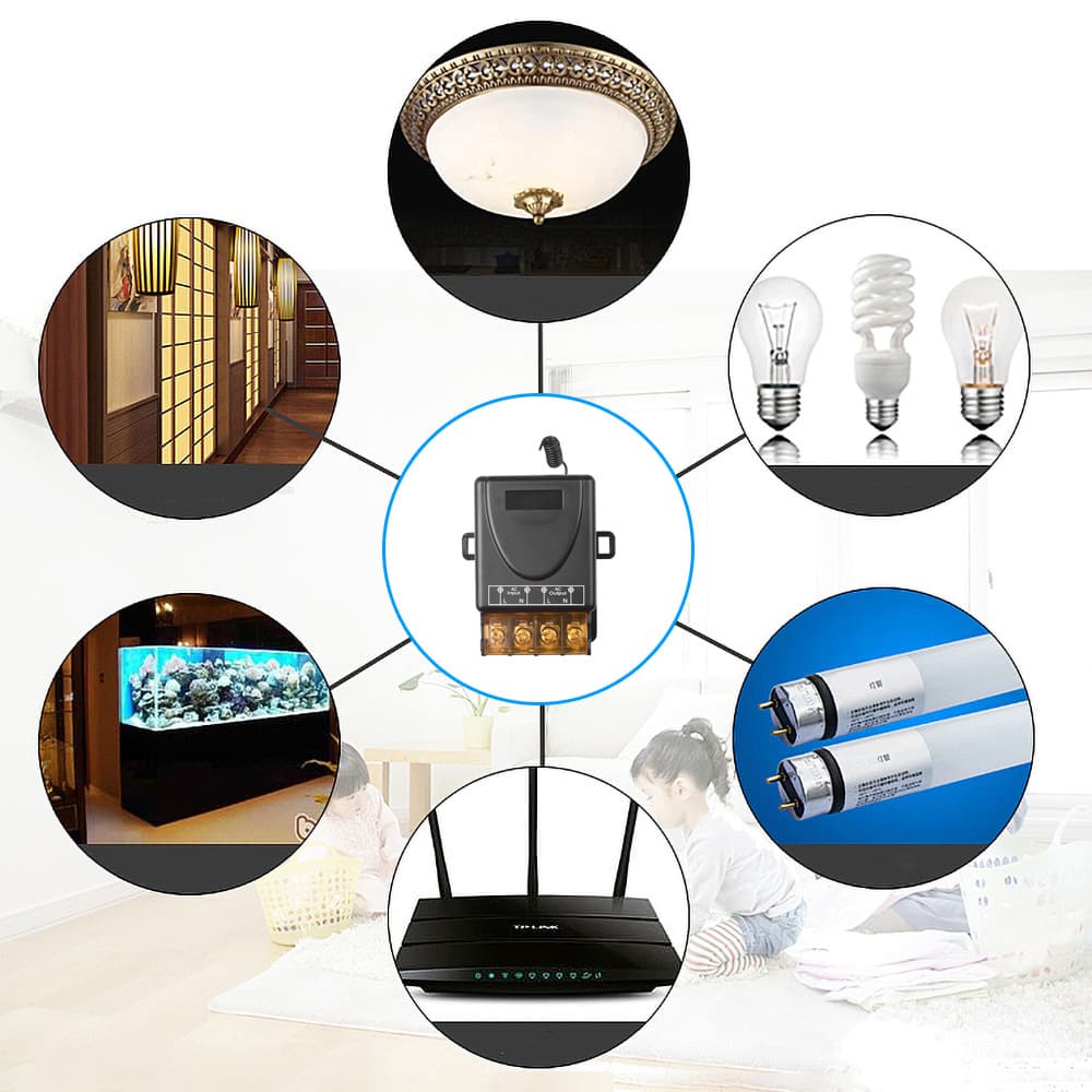 9-72V 30A Wide Voltage Remote Control Switch for Electric Vehicles, E-Bikes, Car Lights, LED Remote Control Switch