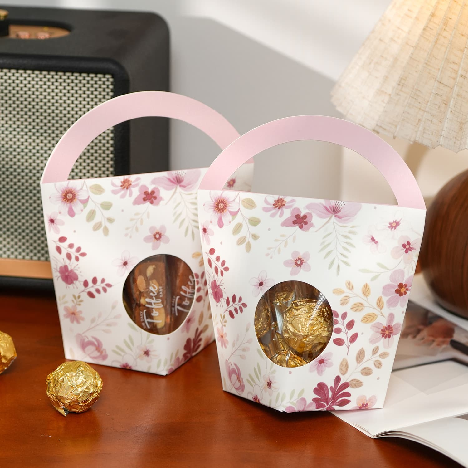 Wedding Candy Gift Handheld Packaging Box Toffee Chocolate Cookies Snowflake Crisp Nougat Candy Snack Gift Box