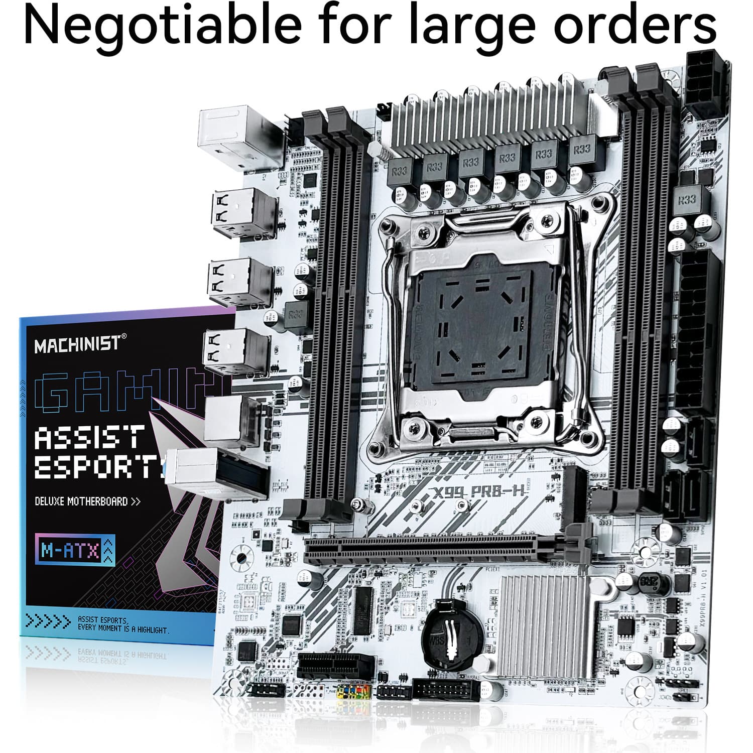 MACHINIST X99-PR8-H White Motherboard DDR3 LGA2011-3 NVMEM.2