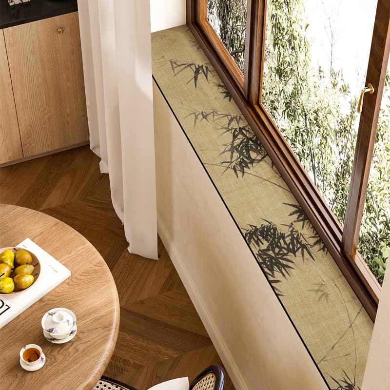 New Chinese Style Window Sill Mat Ultra-Narrow Window Cushion Waterproof Sunscreen Dustproof Window Edge Protection Mat Window Sill Transformation Tool