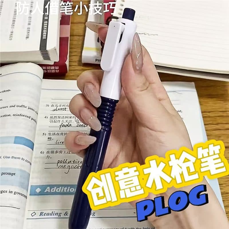 Water pen spoof creative sense water pen spray water writing dual-purpose pen ballpoint pen prank sand carving black technology stationery