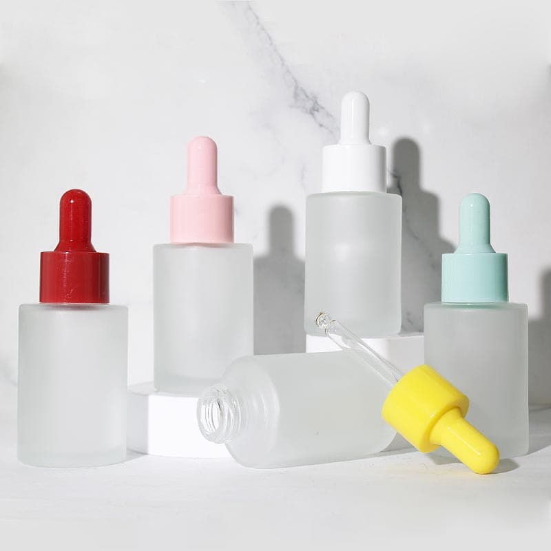 Essential Oil Dropper Bottle 20ml 30ml 50ml Frosted Glass Dropper Bottle Serum Dispenser Bottle