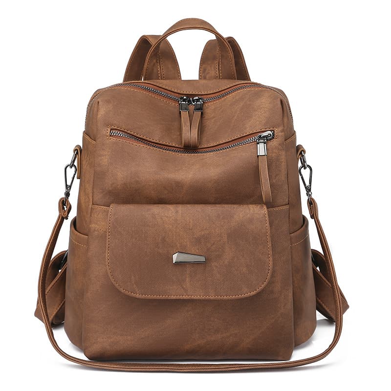 Crossbody backpack for women, Korean style large capacity ladies' backpack, PU women's bag