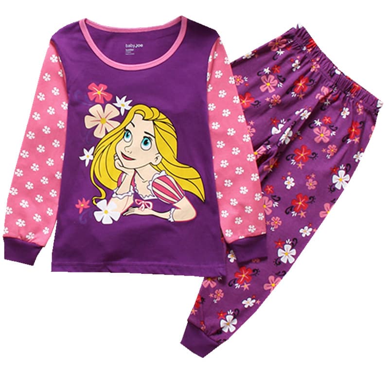 Choose size Ice and Snow Princess Christmas style children's home clothes set boys and girls long-sleeved cartoon pajamas
