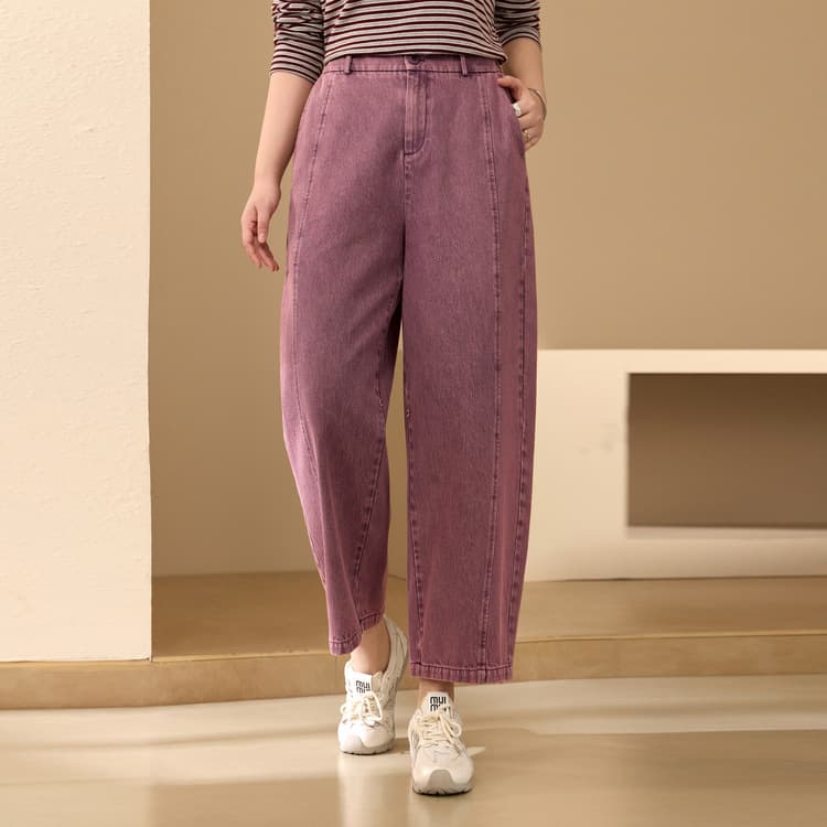 【Casual Slimming Pants】Xianlixiu plus-size women's commuter versatile cropped pants for curvy girls, 2025 autumn new style