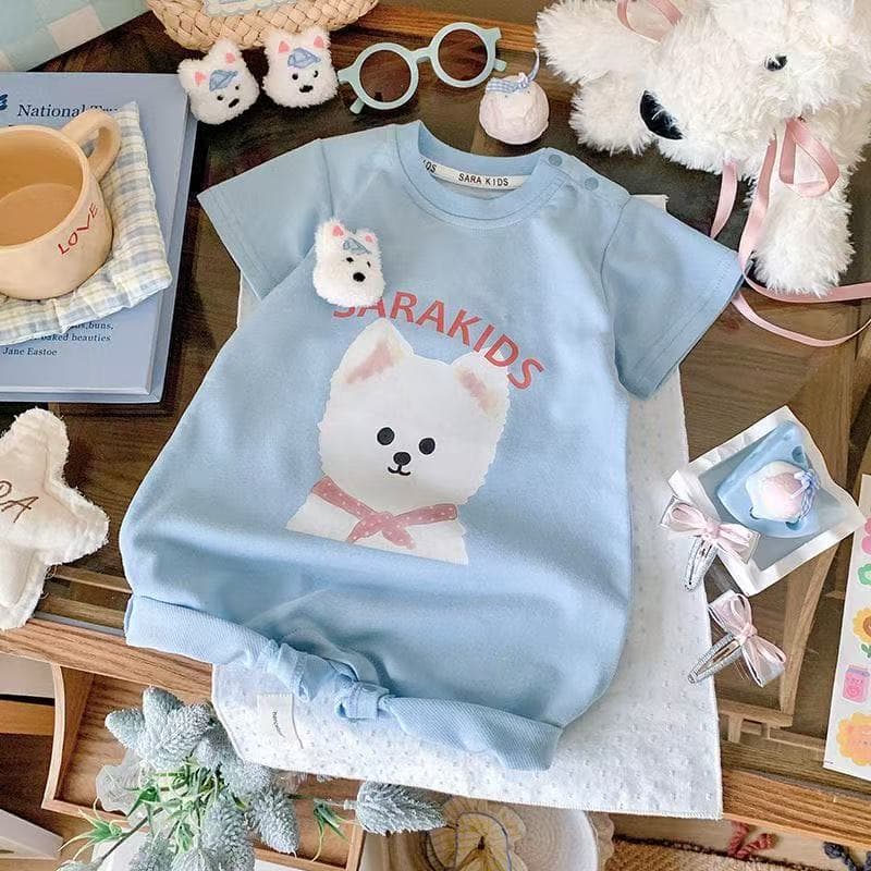 Infant and toddler clothes, summer style, full-month baby onesie, summer thin baby bag, super cute crawling suit