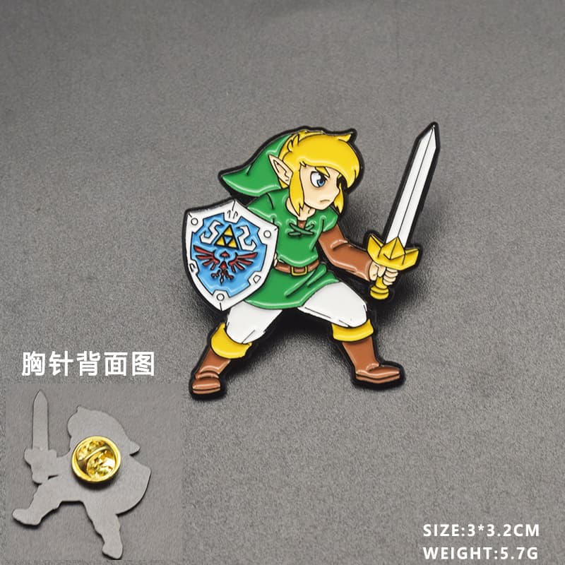 Zelda metal brooch, Jasmine the Buried, Kimetsu no Yaiba, Falcon Girl, metal brooch buckle