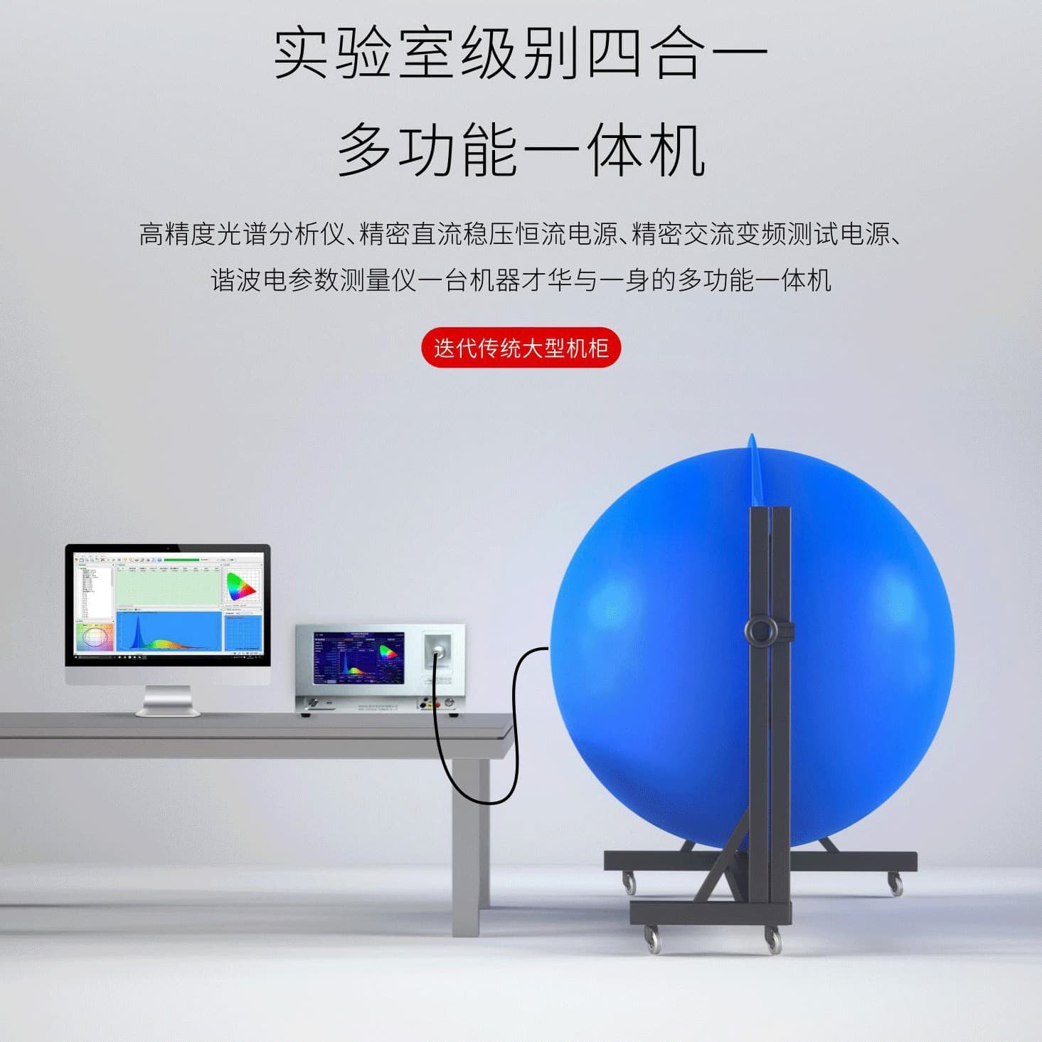 HPCS6500F Spectral Strobe Analyzer Flicker Index Strobe Effect Visibility Color Temperature Lumen Tester