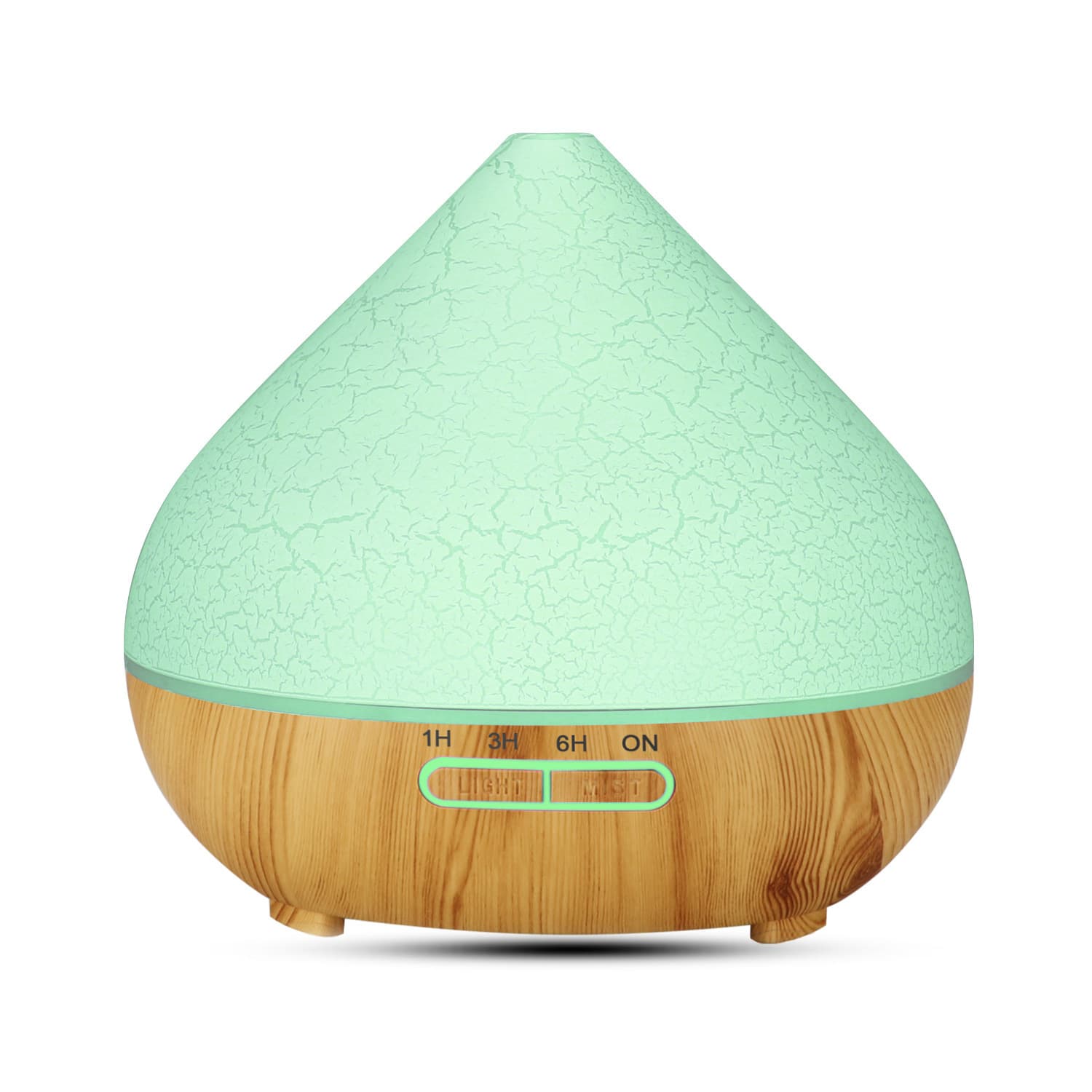 400ml Wood Grain Cracked Volcano Aroma Diffuser Humidifier 7-Color Aroma Diffuser