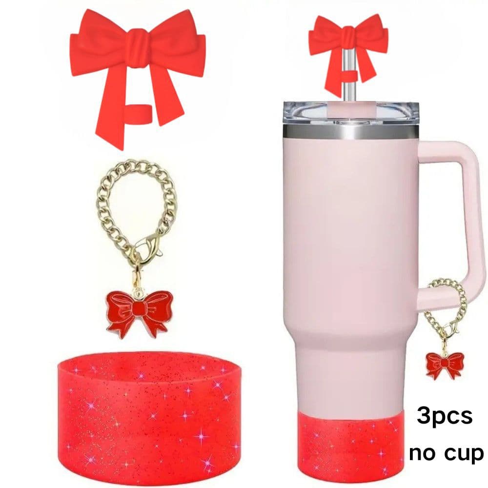 Stanley Cup silicone cup set accessories cup accessories set accessories set diamond glitter mm cap bow 10 silicone