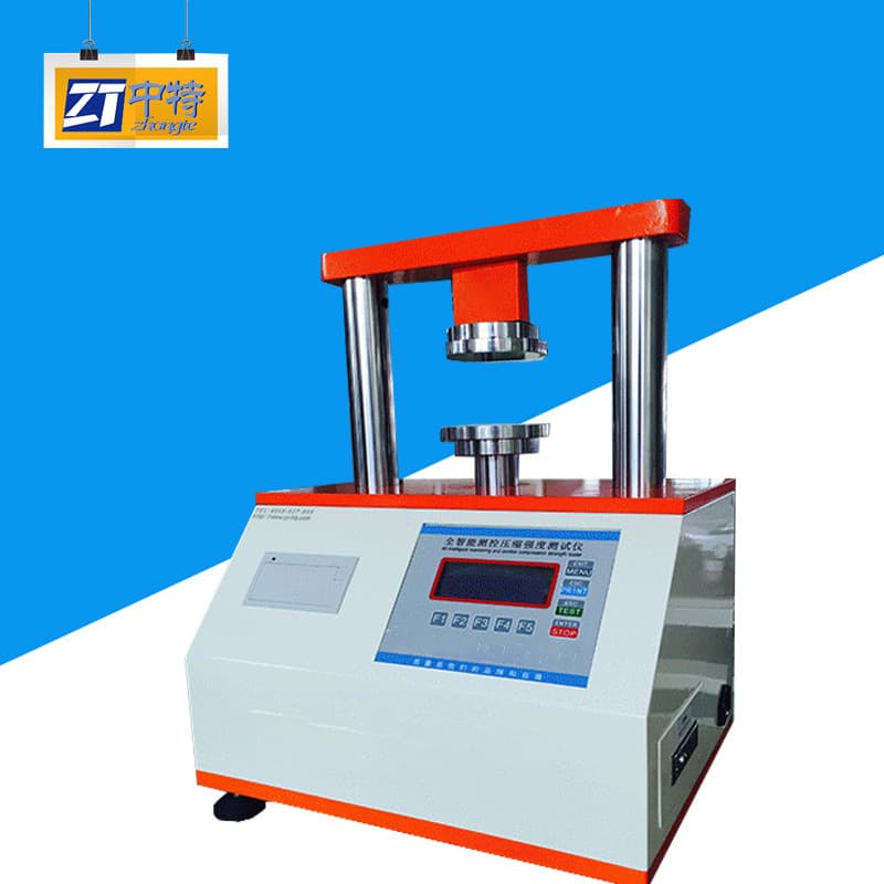 Fully intelligent compression strength tester ZTB-102 edge and ring crush testing machine, fully intelligent compression strength tester