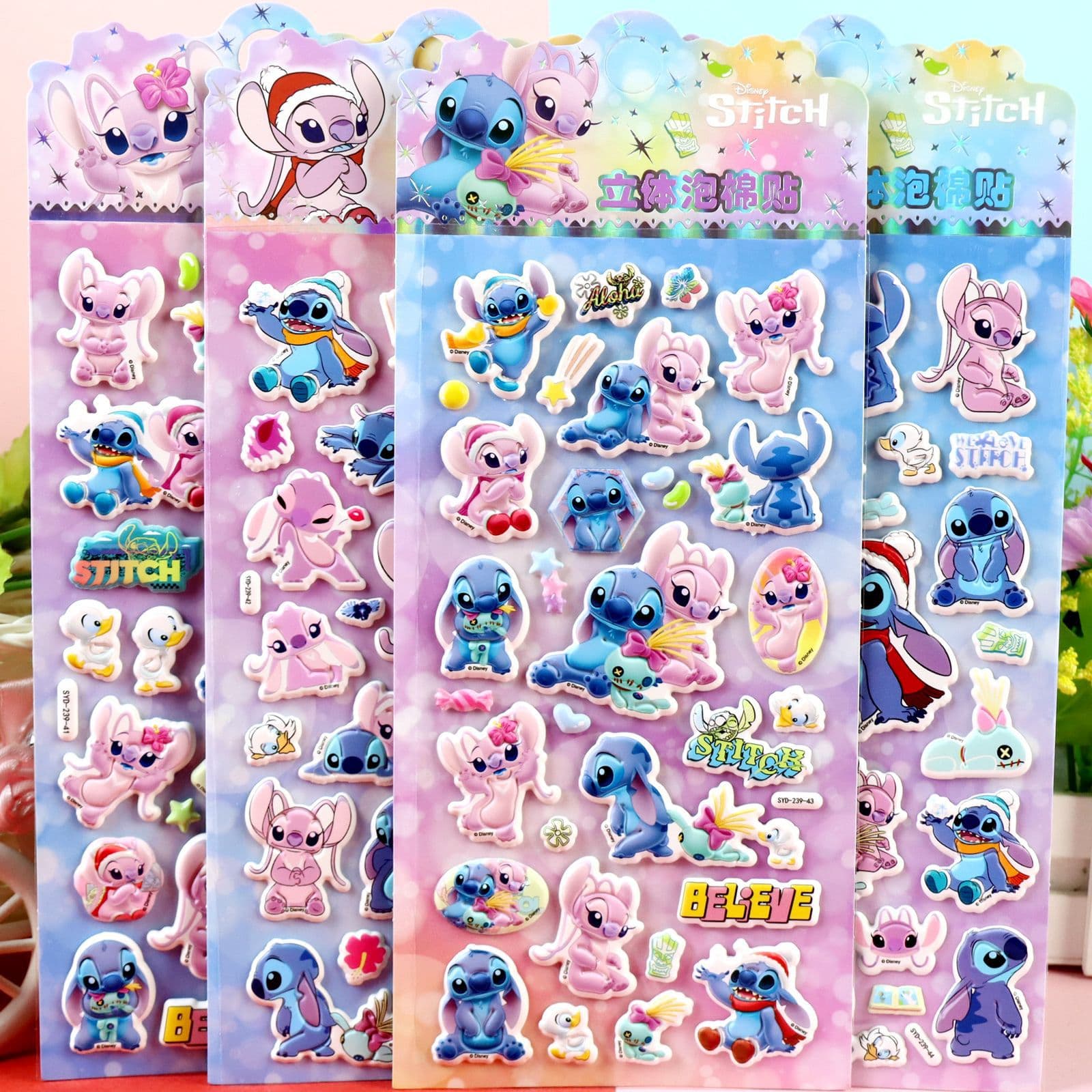 Genuinely authorized stitch Stitch Lilo and Stitch Alien Dog Birthday Party Three-dimensional Foam Sticker