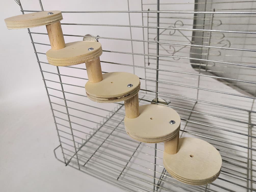 Hamster Toy Parrot Jumping Board Climbing Ladder Wooden Staircase Pet Toy