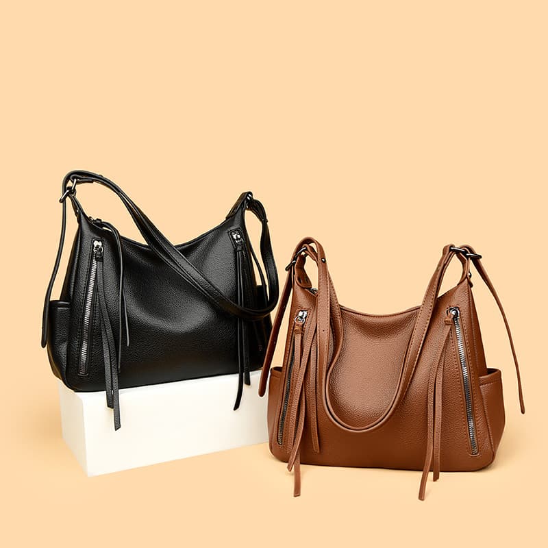Amazon Mom Bag Soft Leather Women's Bag 2025 New Large Handbag Casual Versatile Middle-Aged Shoulder Crossbody Bag