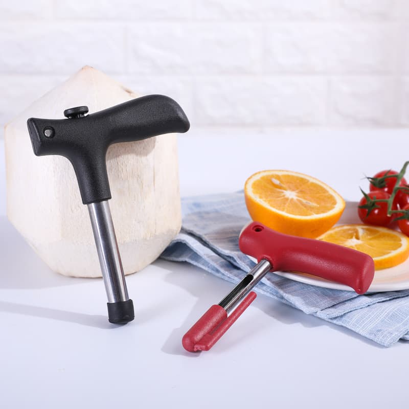 Thickened stainless steel coconut opener, coconut drill, drill for young coconuts, fruit knife, hawthorn and jujube pitter.