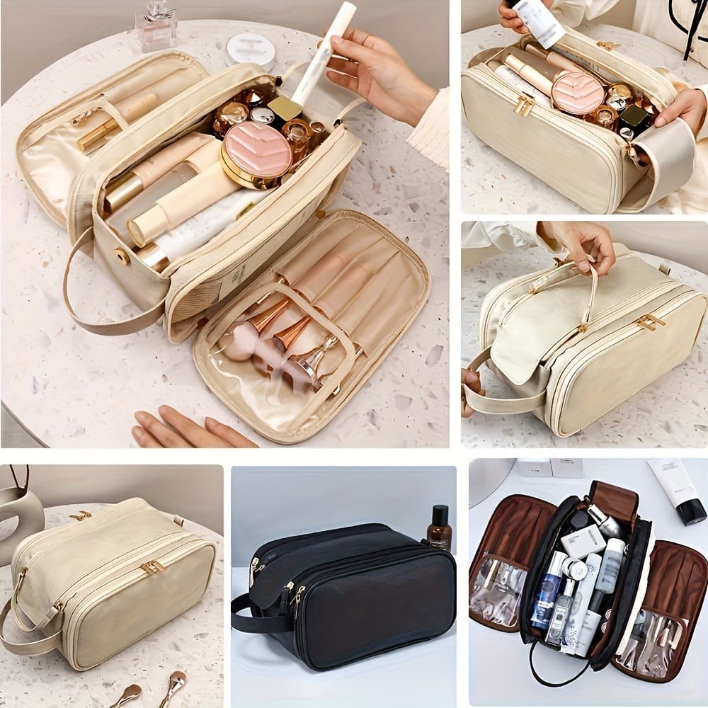 U 61029 Double Zipper Makeup Bag European and American Cross-Border