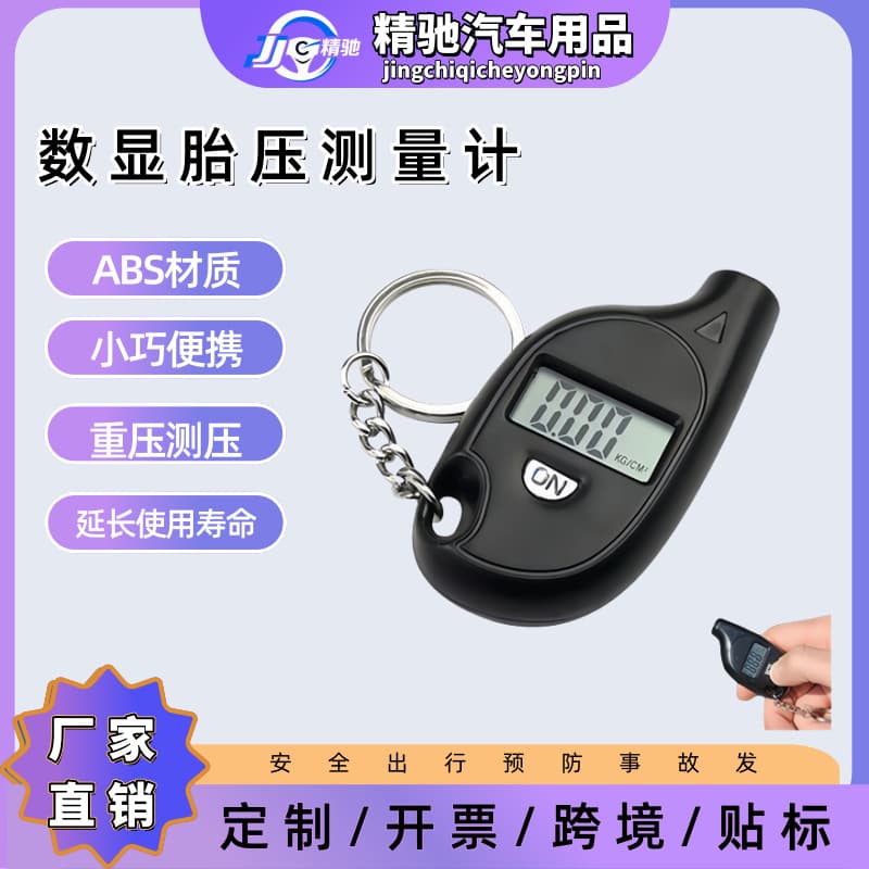 Car Tire Pressure Gauge Mini Digital Display Electronic Tire Pressure Gauge Air Pressure Meter Keychain Tire Pressure Monitor