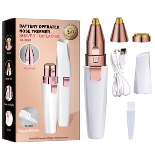 Cross-border Wholesale 2-in-1 Electric Eyebrow Trimmer, Mini Lipstick Portable Hair Remover, LED Light Hair Removal Device