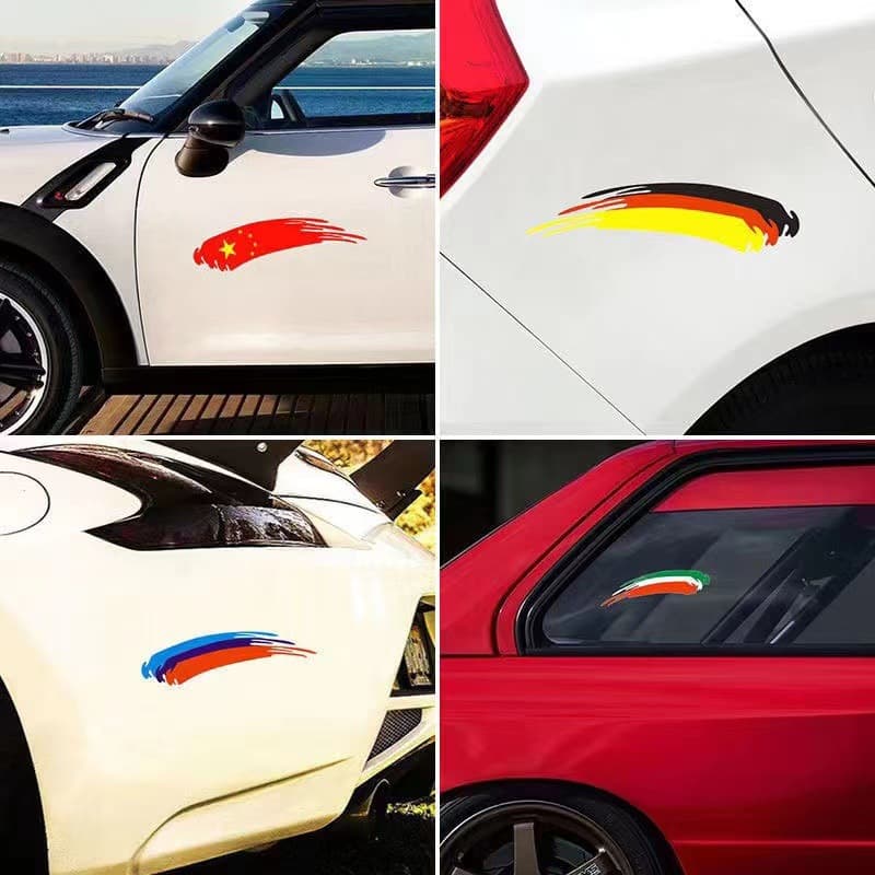 Car Sticker China Germany Italy Russia France Flag Decal for Car Motorcycle Electric Scooter Helmet Racing Sticker