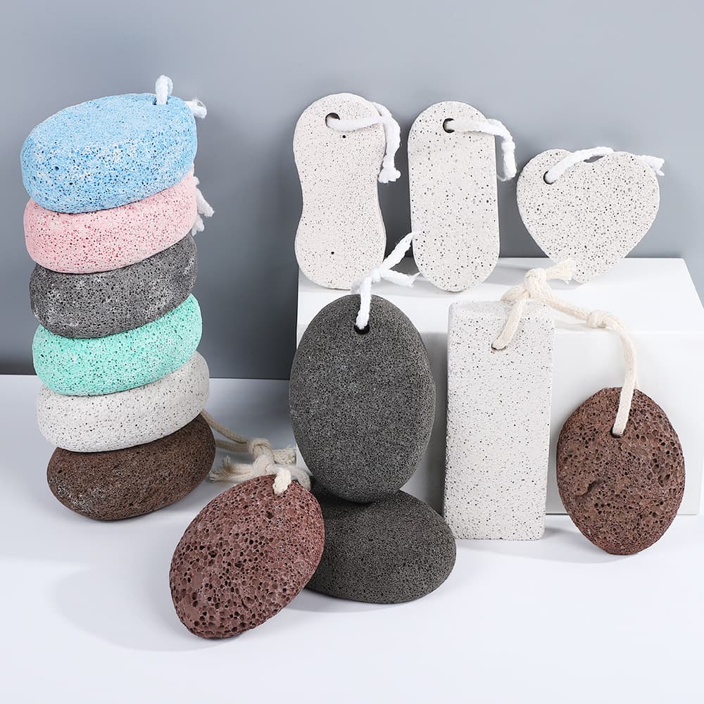 Perforated/String-Wrapped/Wrapped Foot Grinding Stones, Pedicure Tools with Multiple Holes, Volcanic Stone Foot Scrubbers Wholesale