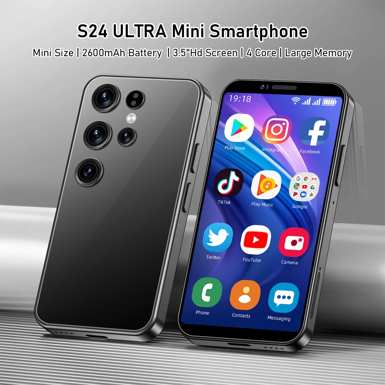 Hot-selling Cross-border S24 Ultra Mini Smartphone Dual SIM Android 4G 2+16GB