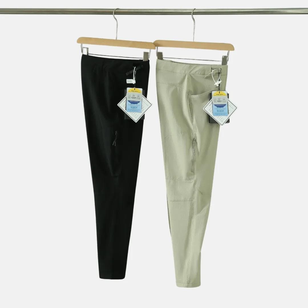 Men's outdoor hiking quick-drying pants zipper pocket stretch slim trousers commuter casual functional hiking pants