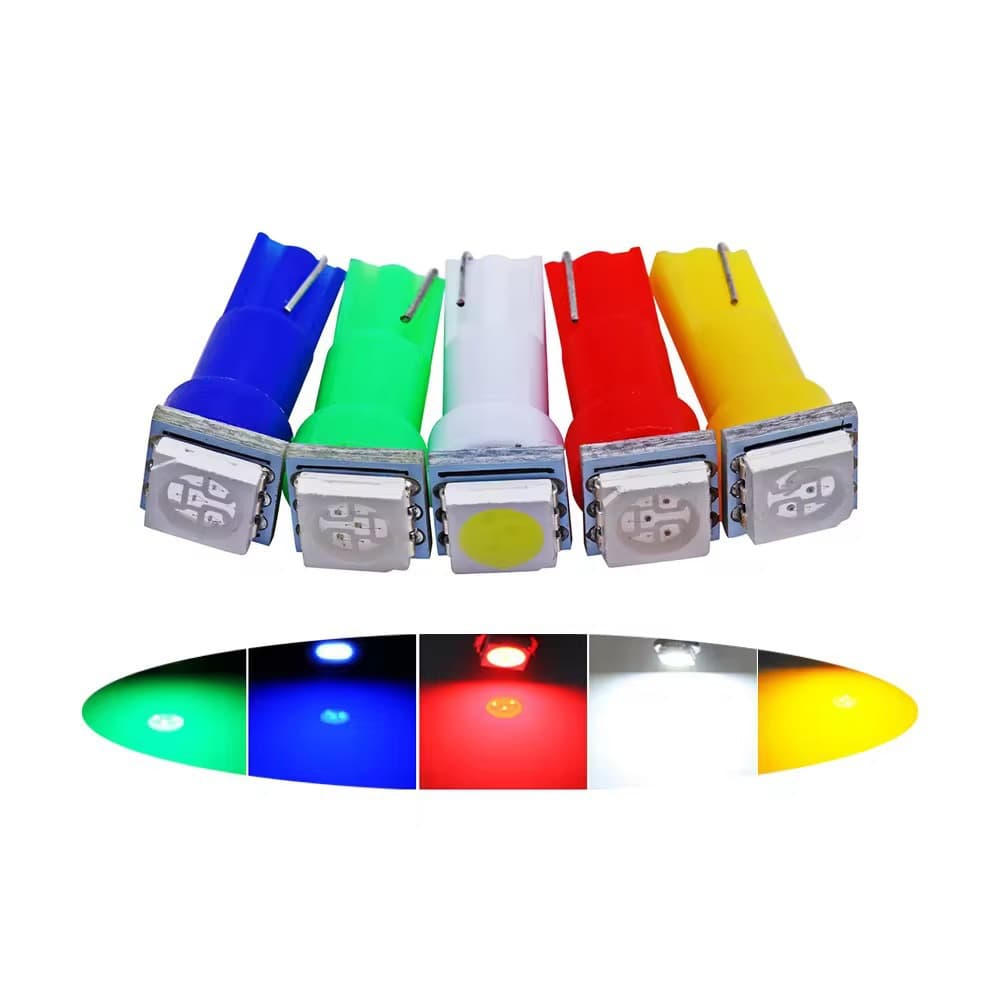 Car modified instrument light LED W5W 12V indicator light dashboard light central control light T5 5050 1 light