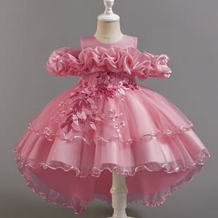 New Cross-Border Children's Princess Birthday Dress Flower Girl Host Princess Dress Girl Banquet Dress