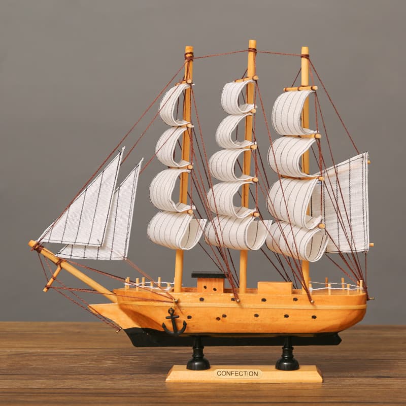 Sailboat Model "Smooth Sailing" Ornament, Living Room Home Decor, Wine Cabinet, Entryway, Bookshelf Display Gift