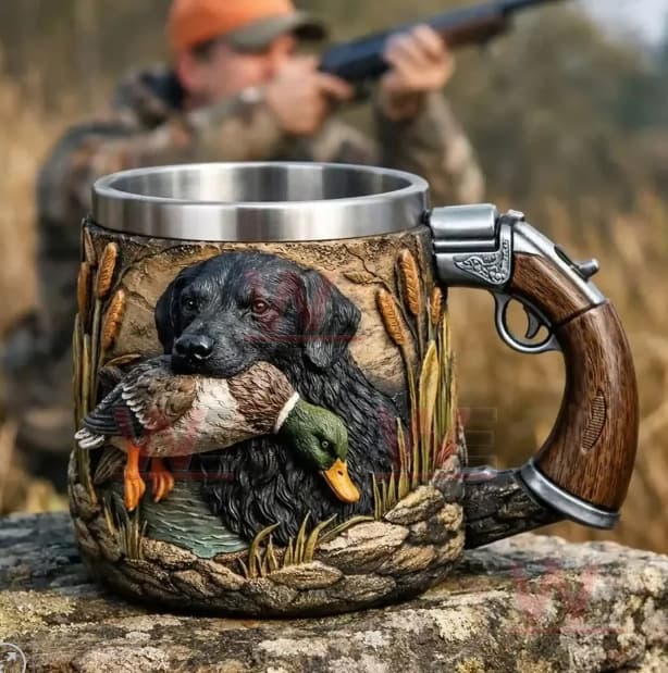 New Cross-Border Dog Duck Hunting 3D Mug Duck Dog 3D Mug Home Decoration Gift