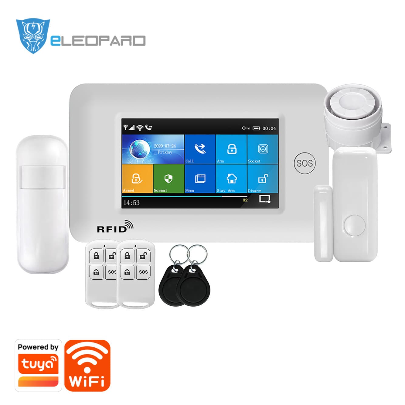 Factory Tuya Smart GSM Mobile Card Anti-Theft Alarm System WIFI Remote APP Smart Anti-Theft Alarm