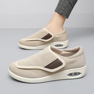 New Cross-Border Lightweight Walking Shoes, Men and Women Wide Plus Size Fat Loose Senior Fitness Walking Slip-On Shoes