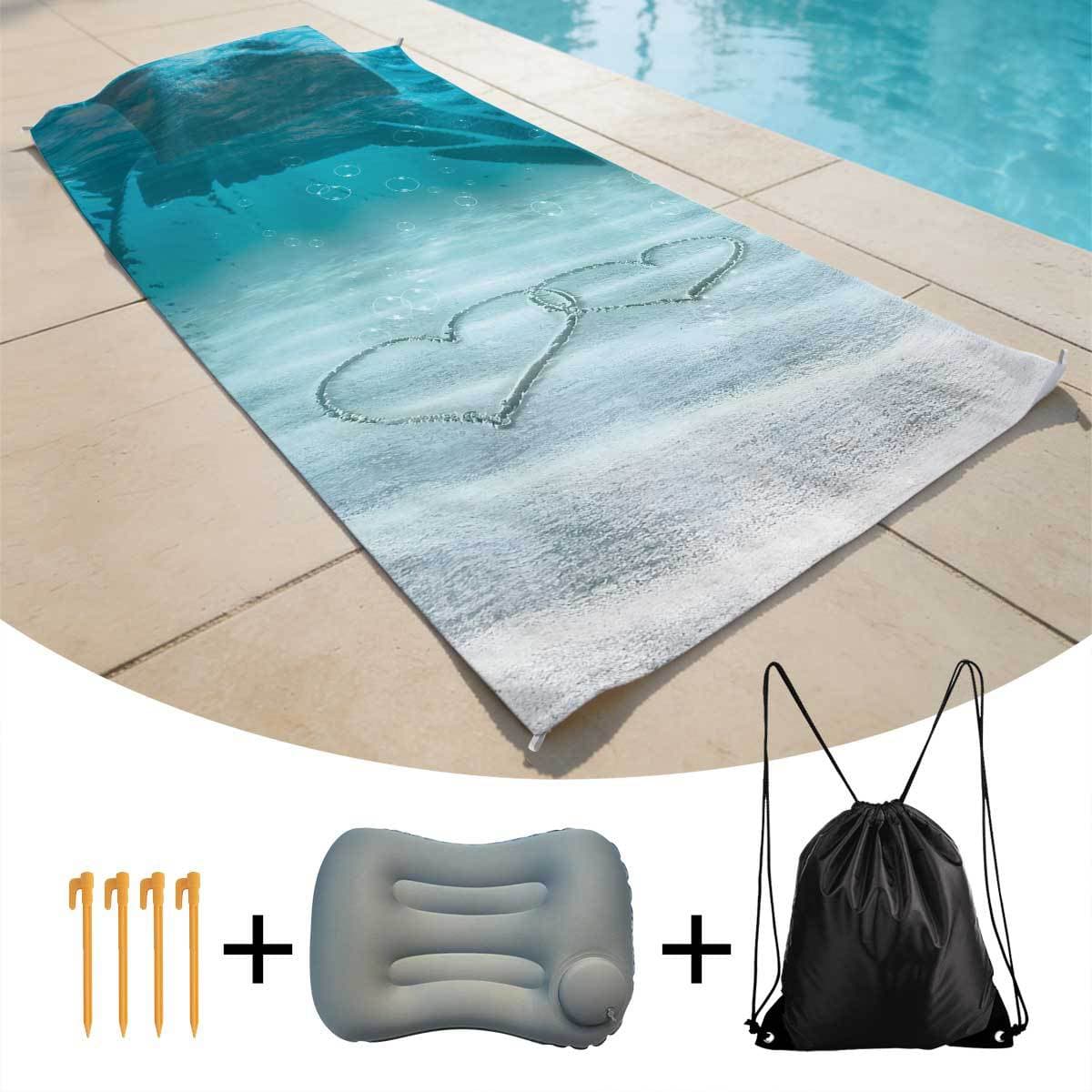 Minimum Order of One Piece: Beach Towel + Inflatable Pillow + Beach Stakes + Drawstring Packaging Bag. Beach Towel, Pillow, Sand