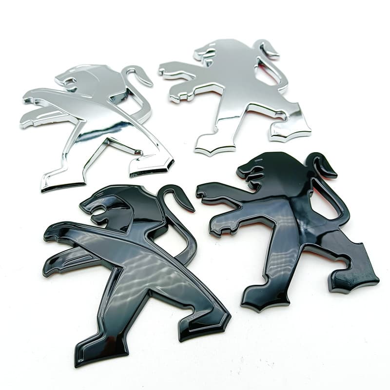 Custom 3D Creative Peugeot Emblem Decal for Peugeot Logo Modification, Rear Tail Badge Car Decoration Accessory