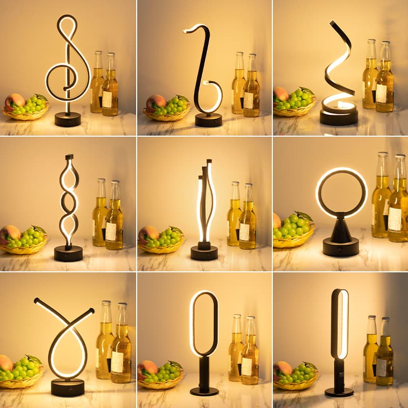 Modern Simple LED Rechargeable Desk Lamp Eye Protection Bedroom Bedside Lamp Hotel Bar Creative Table