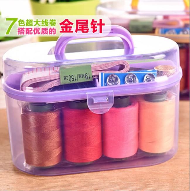 10-Piece Large Sewing Kit Household Mending Tools Thread Set Multifunctional Sewing Kit Treasure Box 150G