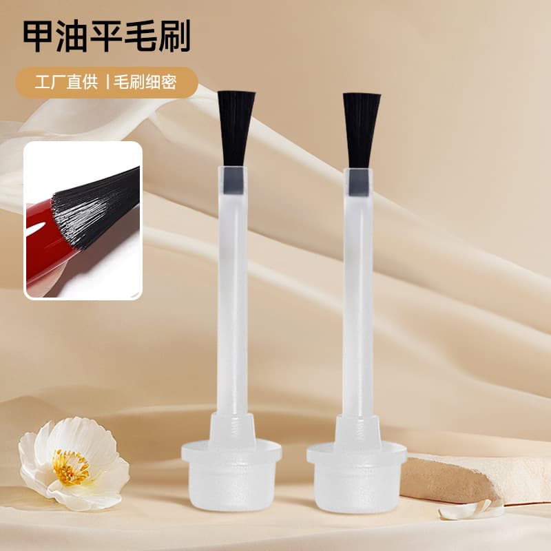 Dual-ended wooden handle brush with replaceable heads for nail polish gel, wholesale salon-specific tools