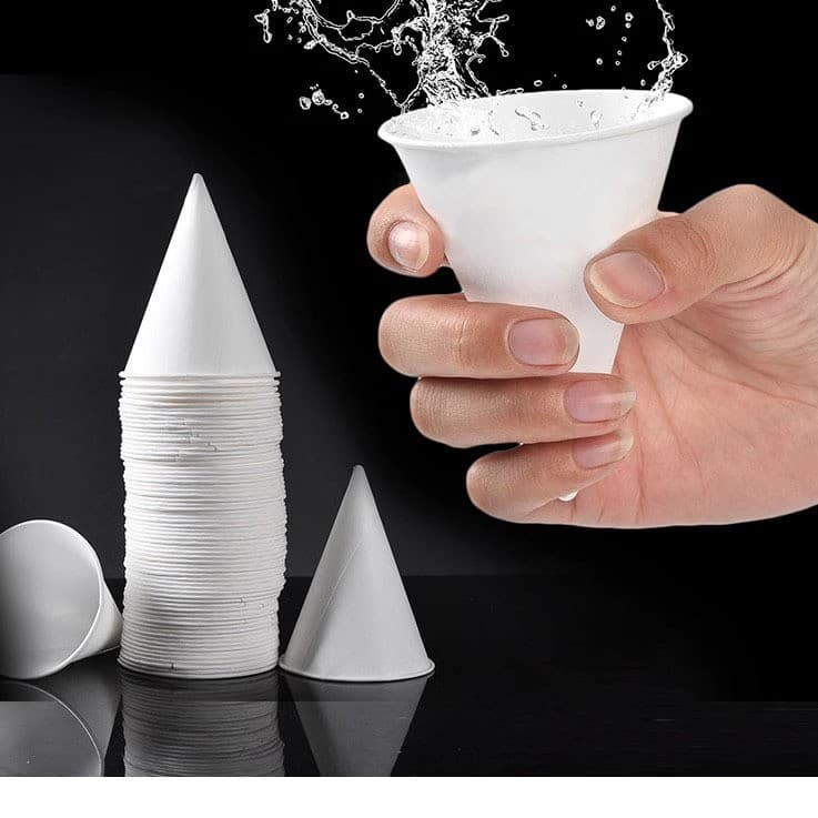 4oz Cone Paper Cup Water Cup PLA Material Biodegradable Eco-Friendly Material 4 oz Airport Disposable Water Cup