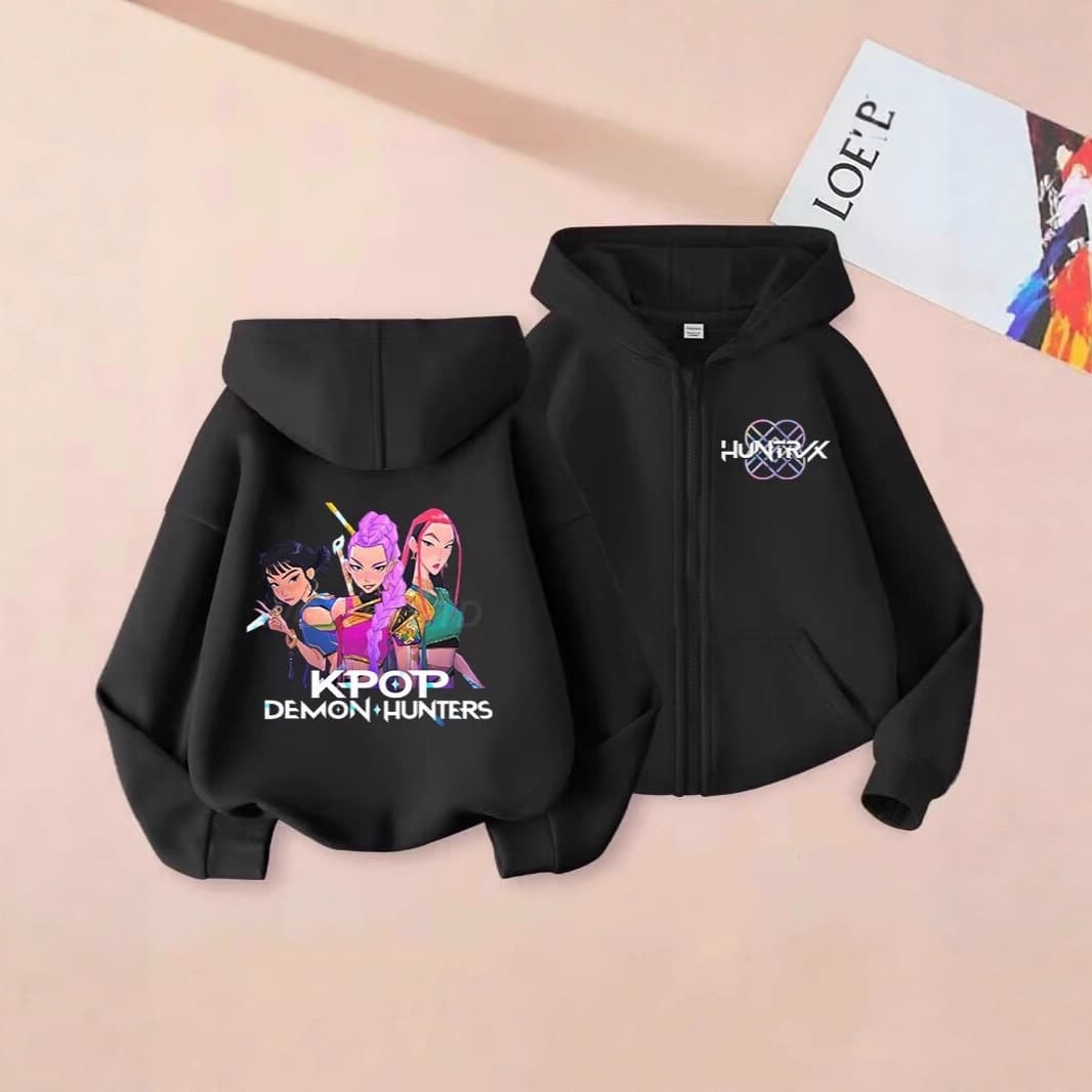 2025 cross-border children's zipper hoodie cartoon girls fashion children's clothing autumn sweatshirts in stock wholesale cross-border