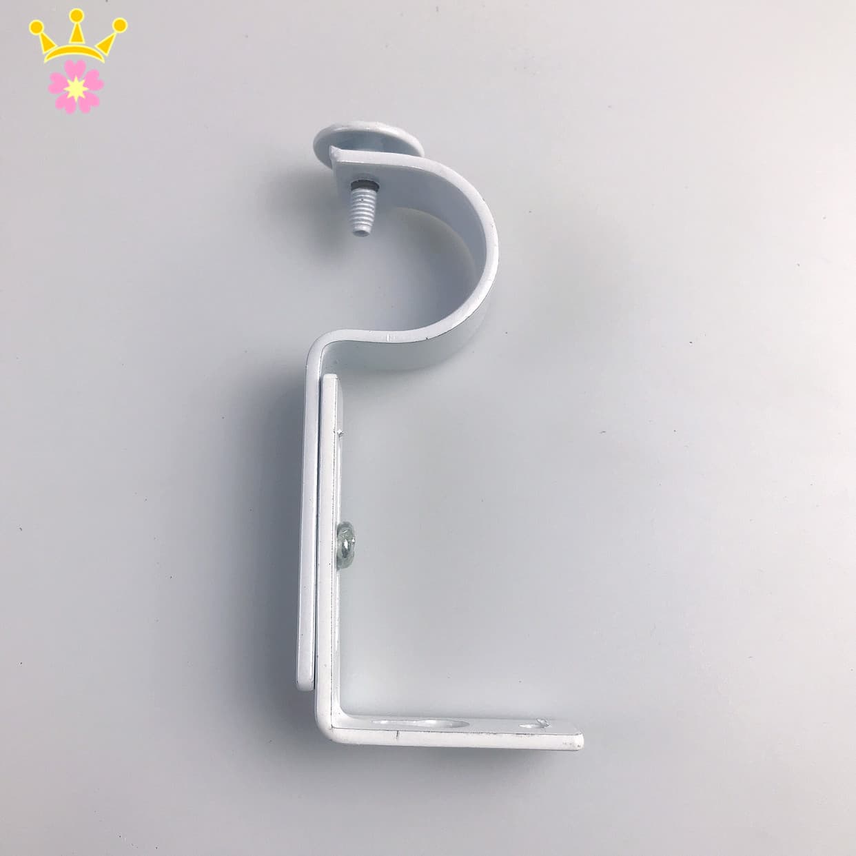 Curtain Hook Base Accessories Iron Curtain Rod Roman Rod Bracket Holder Hook Fixing Base Wall Hook Side Mount Metal