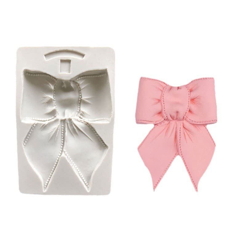 Large Bow Silicone Mold for Fondant Cake Decoration, Plaster Resin Ornament Mold, Chocolate Mold