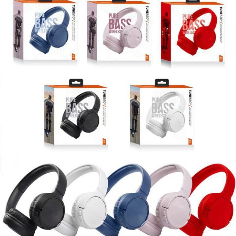 Cross-Border New Model 510 Bluetooth Headset with Ultra-Long Standby, Card-Insertable, Foldable, Stereo Bluetooth Over-Ear Headset for Calls