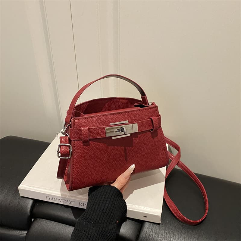 Fashionable and Elegant Small Bag for Women 2026 New Style Versatile Crossbody Bag Trendy Handheld Lock Buckle Bag Mini Tote