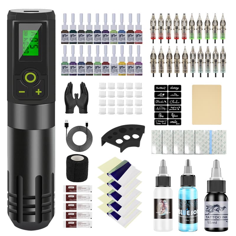 Tattoo set wireless battery secant fog practice tool motor all-in-one machine tattoo machine tattoo equipment