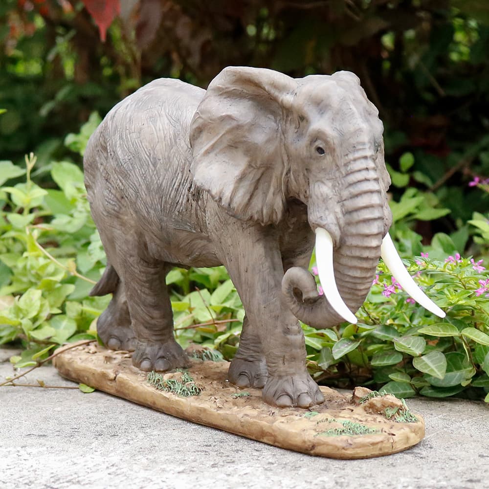 Cross-border Simulation Walking Elephant Ornament Outdoor Garden Lawn Animal Decoration Resin Craft Gift